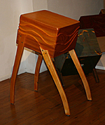 Kotz Cajon on Legs, carving by J. Pacini Kotz Cajon on Legs, carving by J. Pacini